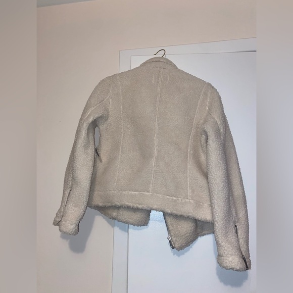 NWT Sherpa Moto Jacket white - Picture 7 of 7